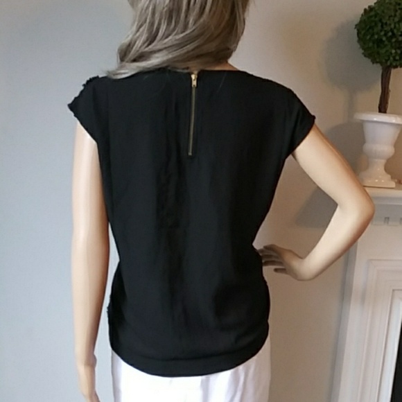 3/25$ Collective Concepts black blouse sparkly - Picture 3 of 6